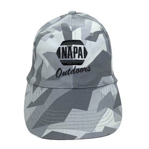 Vintage Napa Outdoors Napa Know How Gray Black Camo Adjustable Strapback Hat